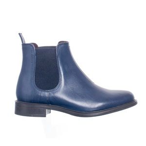 Blue leather Chelsea boots by Swedish brand Ten Points - sz 8.5